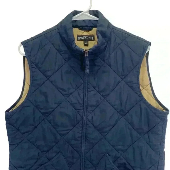 J Crew Mercantile Navy Blue Quilted Vest. Unisex. Size S - Picture 3 of 9